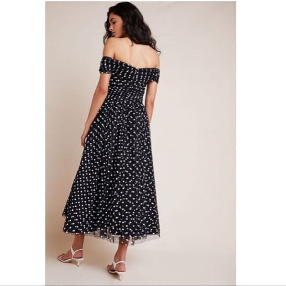 NWT Anthro Shoshanna Meraki Off The Shoulder Dress #158 - Picture 2 of 6